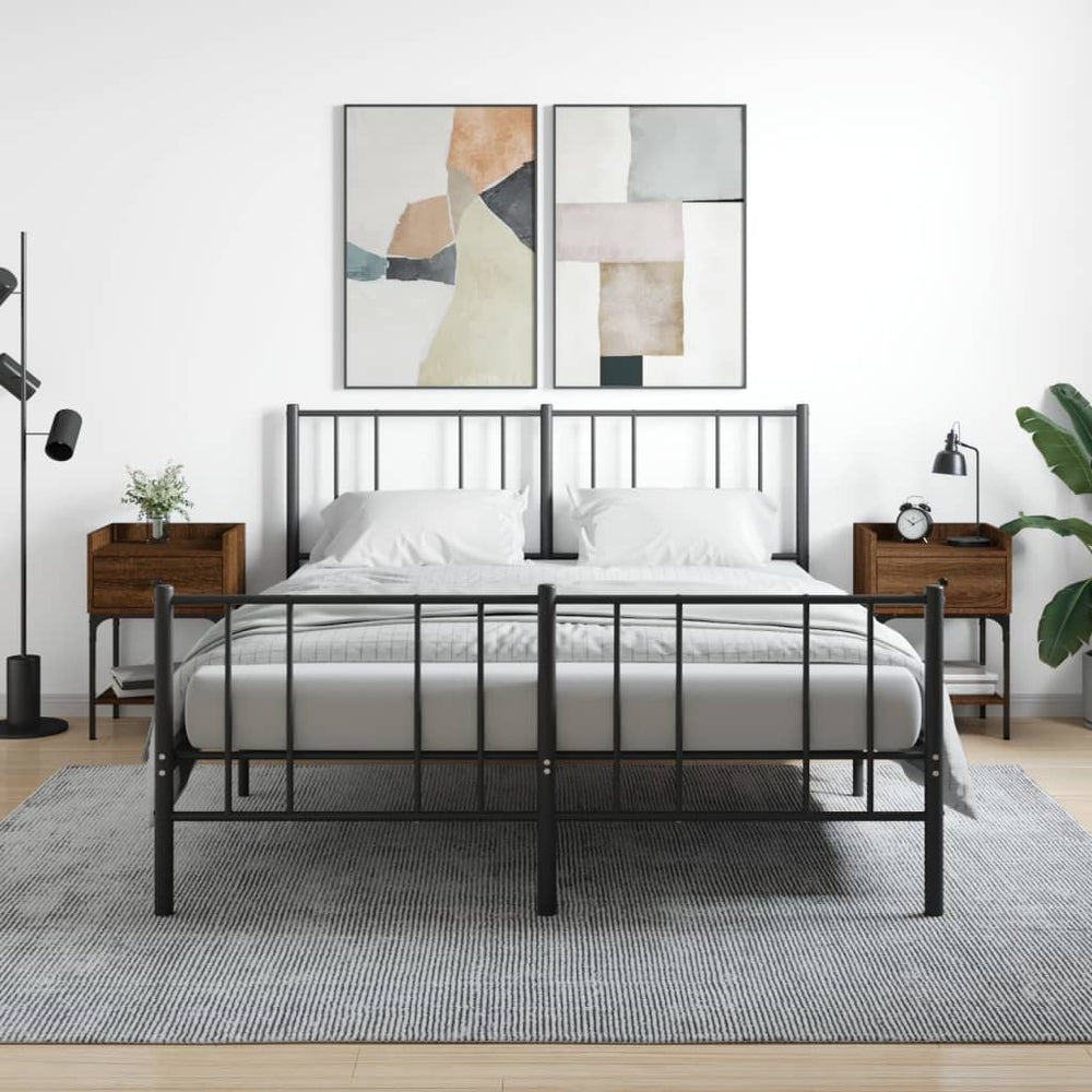 Nachtkastjes 2 st 40,5x31x60 cm bewerkt hout bruin eikenkleur MeubelReus