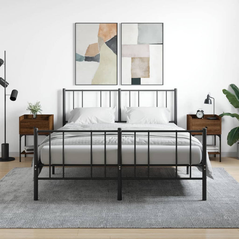 Nachtkastjes 2 st 40,5x31x60 cm bewerkt hout bruin eikenkleur MeubelReus