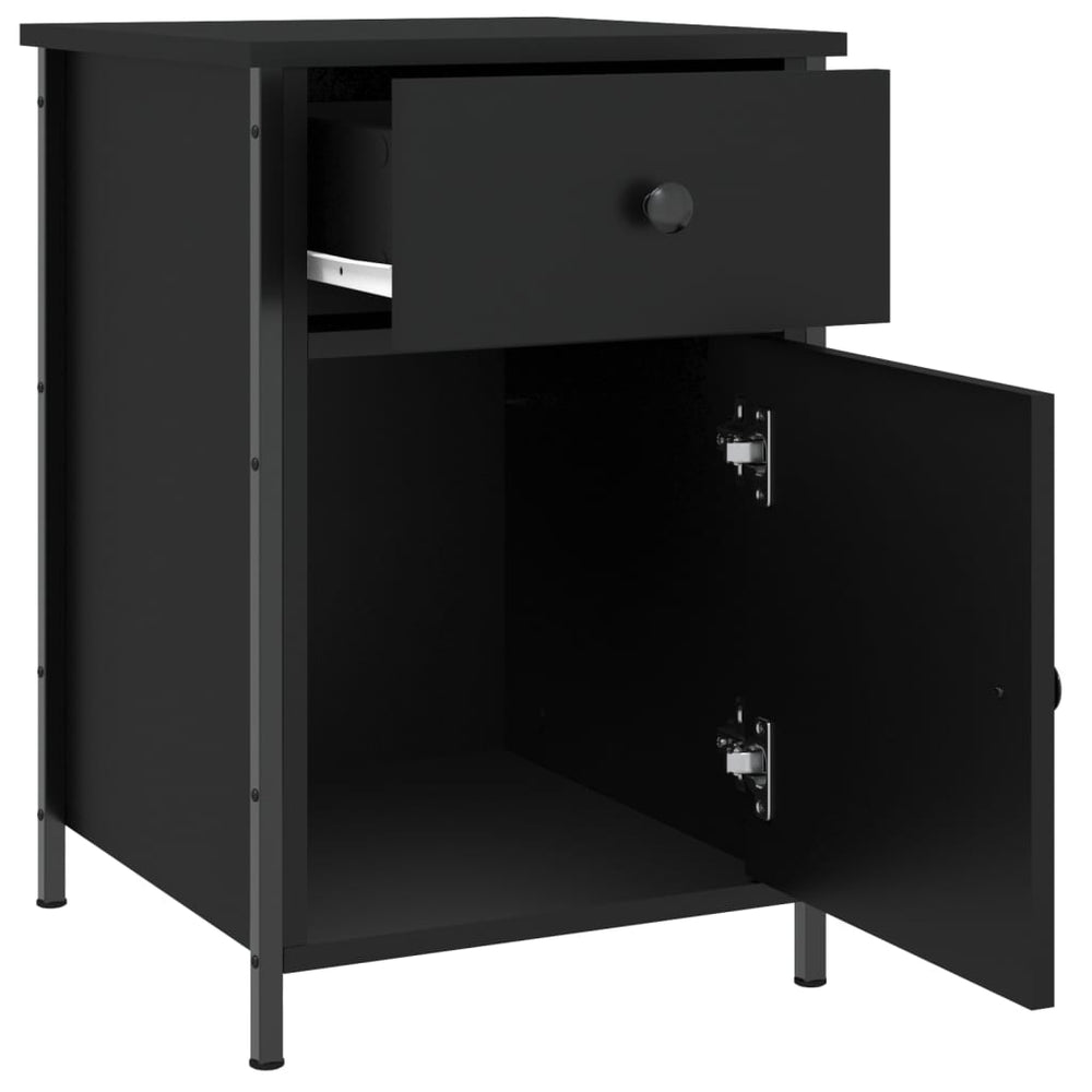 Nachtkastjes 2 st 40x42x60 cm bewerkt hout zwart MeubelReus