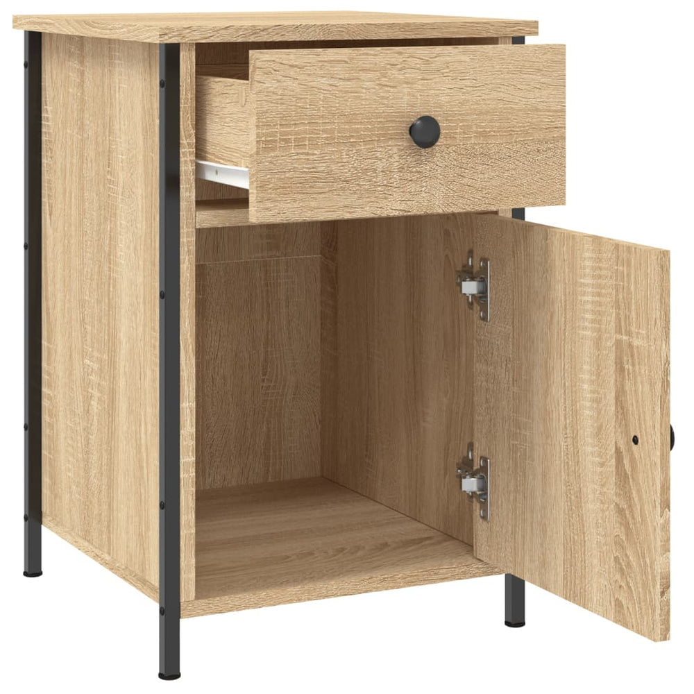 Nachtkastjes 2 st 40x42x60 cm bewerkt hout sonoma eikenkleurig MeubelReus