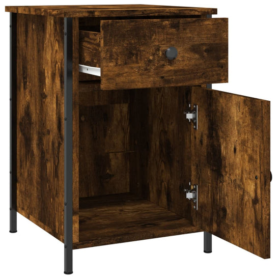 Nachtkastjes 2 st 40x42x60 cm bewerkt hout gerookt eikenkleurig MeubelReus