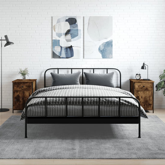 Nachtkastjes 2 st 40x42x60 cm bewerkt hout gerookt eikenkleurig MeubelReus