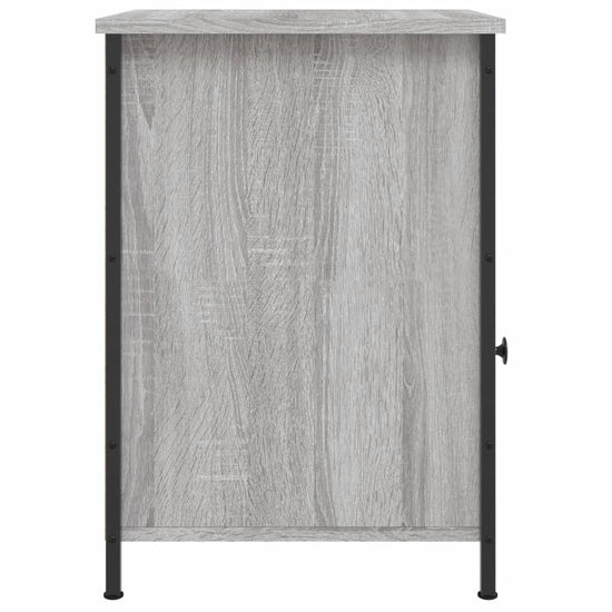 Nachtkastje 40x42x60 cm bewerkt hout grijs sonoma eikenkleurig MeubelReus