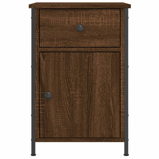 Nachtkastjes 2 st 40x42x60 cm bewerkt hout bruin eikenkleur MeubelReus
