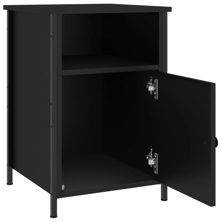 Nachtkastjes 2 st 40x42x60 cm bewerkt hout zwart MeubelReus