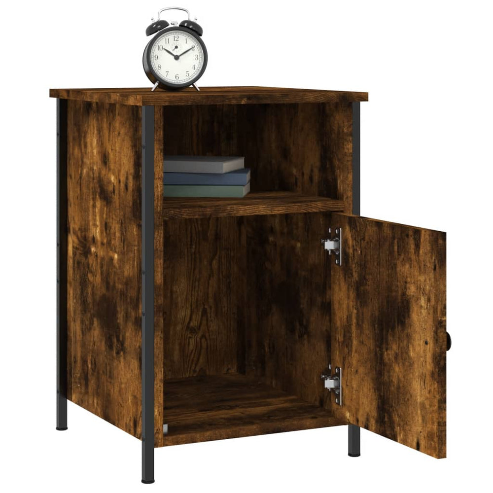 Nachtkastjes 2 st 40x42x60 cm bewerkt hout gerookt eikenkleurig MeubelReus