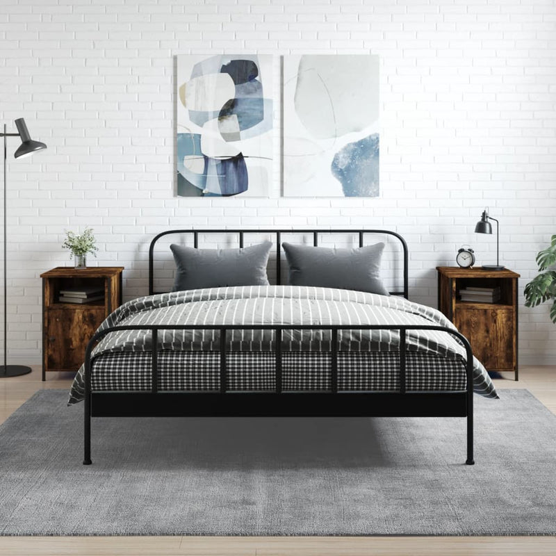 Nachtkastjes 2 st 40x42x60 cm bewerkt hout gerookt eikenkleurig MeubelReus