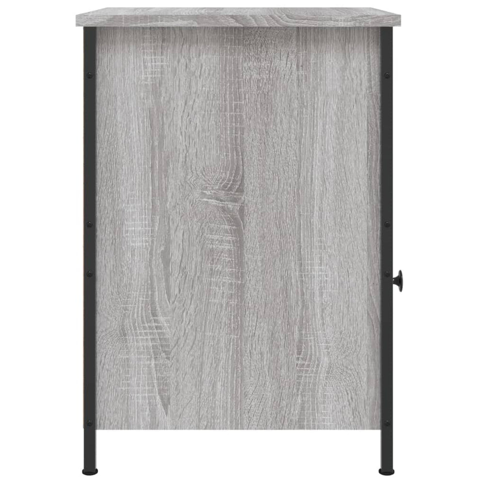 Nachtkastje 40x42x60 cm bewerkt hout grijs sonoma eikenkleurig MeubelReus