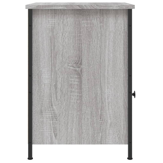 Nachtkastje 40x42x60 cm bewerkt hout grijs sonoma eikenkleurig MeubelReus