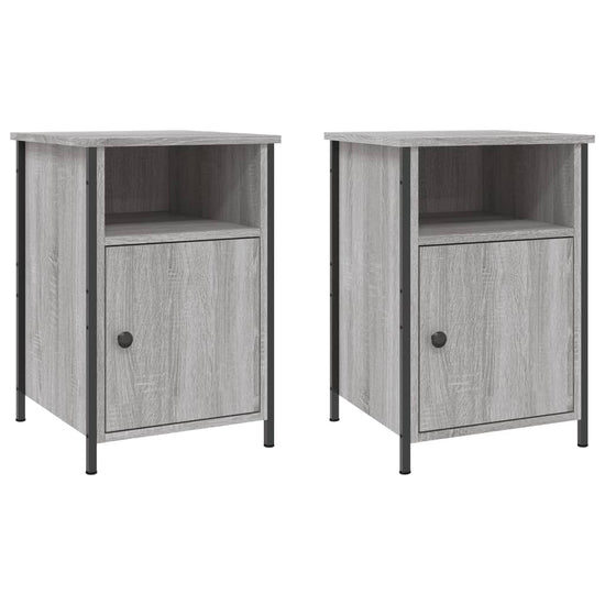 Nachtkastjes 2 st 40x42x60 cm bewerkt hout grijs sonoma eiken MeubelReus