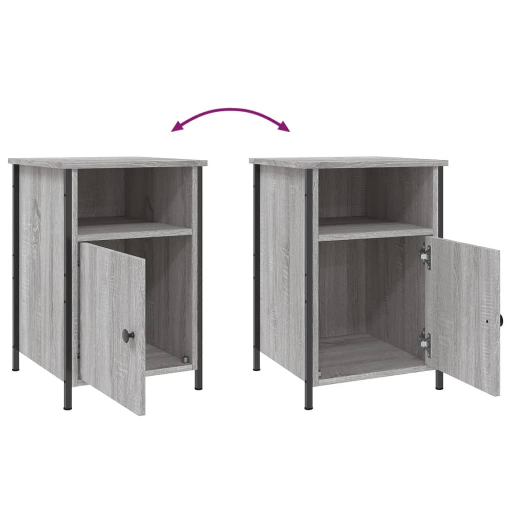 Nachtkastjes 2 st 40x42x60 cm bewerkt hout grijs sonoma eiken MeubelReus