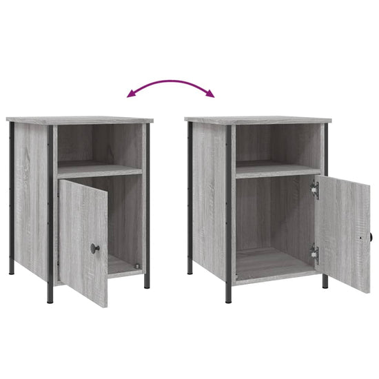 Nachtkastjes 2 st 40x42x60 cm bewerkt hout grijs sonoma eiken MeubelReus