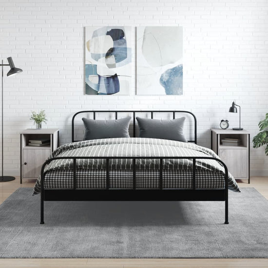 Nachtkastjes 2 st 40x42x60 cm bewerkt hout grijs sonoma eiken MeubelReus