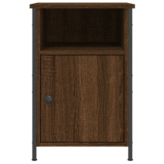 Nachtkastje 40x42x60 cm bewerkt hout bruin eikenkleur MeubelReus