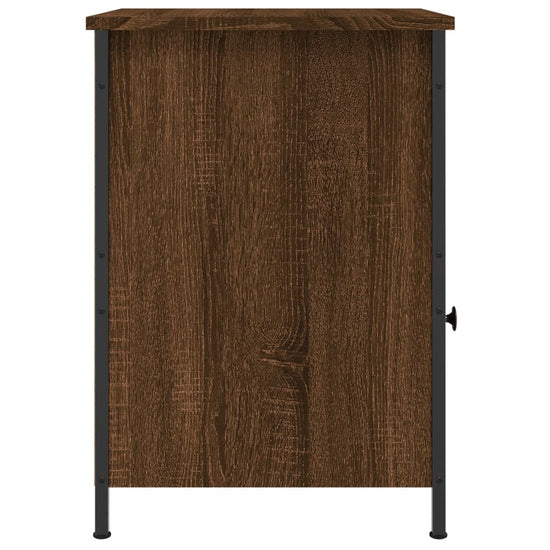 Nachtkastje 40x42x60 cm bewerkt hout bruin eikenkleur MeubelReus