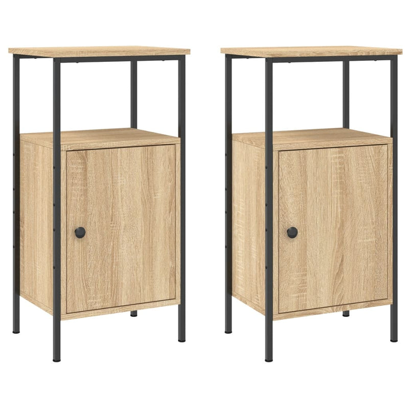 Nachtkastjes 2 st 41x31x80 cm sonoma eikenkleurig MeubelReus