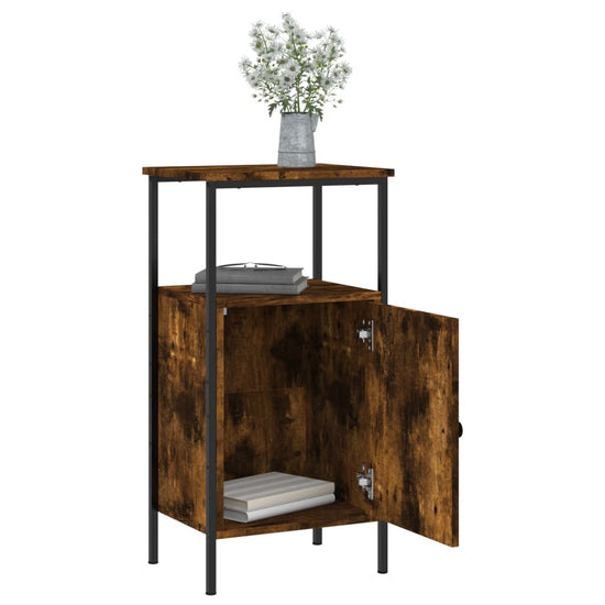 Nachtkastjes 2 st 41x31x80 cm bewerkt hout gerookt eikenkleurig MeubelReus