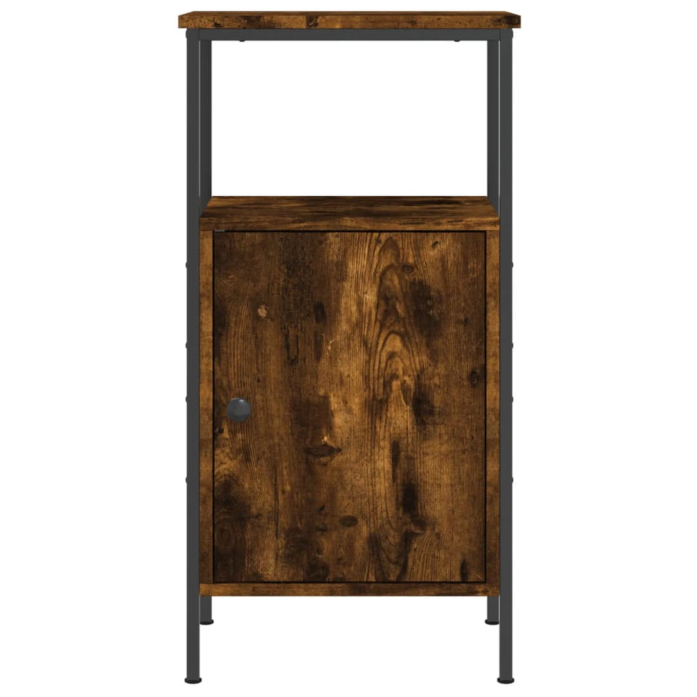 Nachtkastjes 2 st 41x31x80 cm bewerkt hout gerookt eikenkleurig MeubelReus
