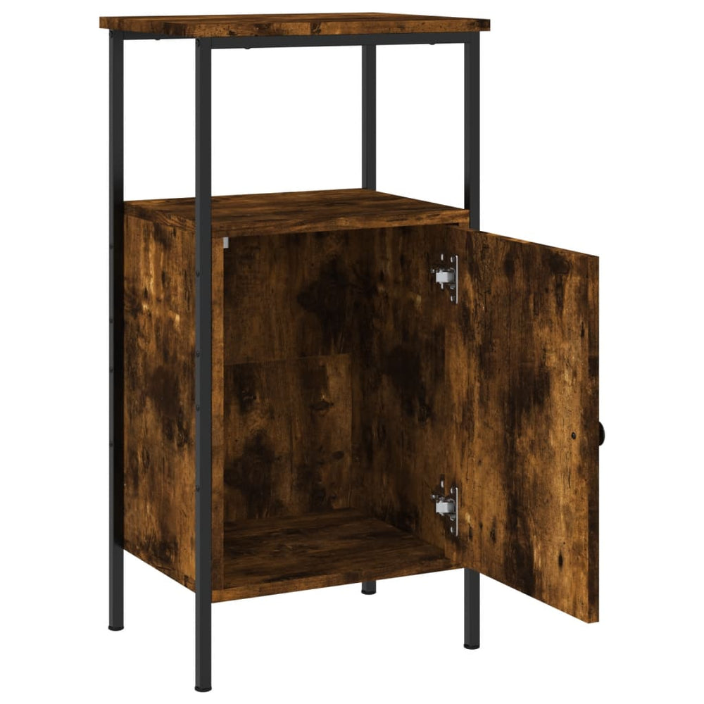 Nachtkastjes 2 st 41x31x80 cm bewerkt hout gerookt eikenkleurig MeubelReus