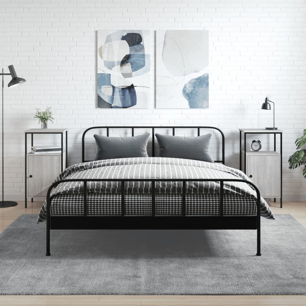 Nachtkastjes 2 st 41x31x80 cm bewerkt hout grijs sonoma eiken MeubelReus