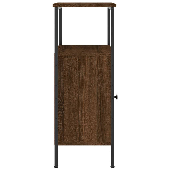 Nachtkastje 41x31x80 cm bewerkt hout bruin eikenkleur MeubelReus