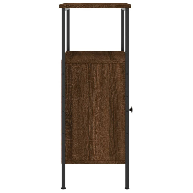 Nachtkastje 41x31x80 cm bewerkt hout bruin eikenkleur MeubelReus
