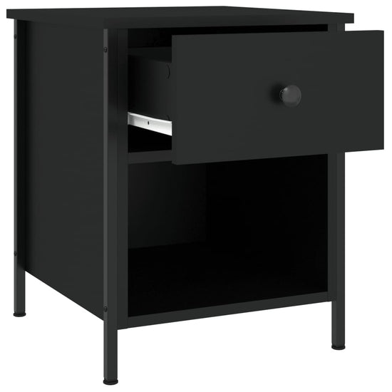 Nachtkastjes 2 st 40x42x50 cm bewerkt hout zwart MeubelReus