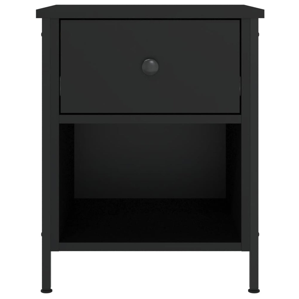 Nachtkastjes 2 st 40x42x50 cm bewerkt hout zwart MeubelReus