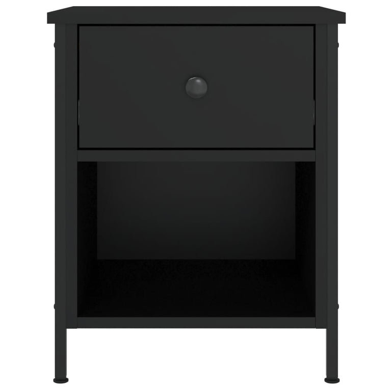 Nachtkastjes 2 st 40x42x50 cm bewerkt hout zwart MeubelReus