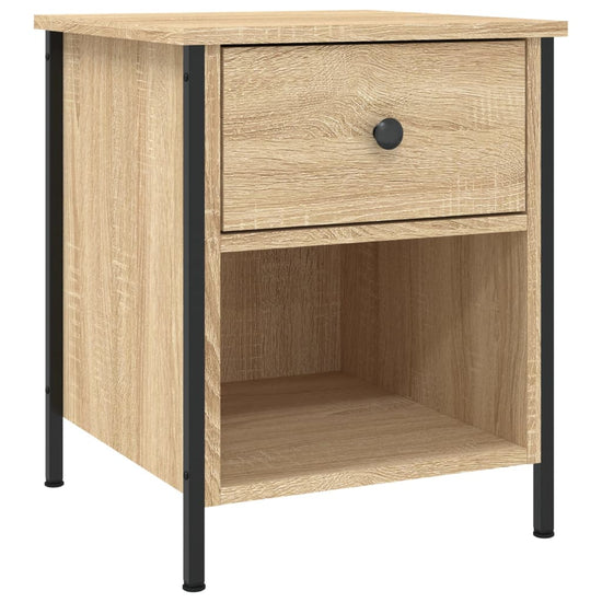 Nachtkastje 40x42x50 cm bewerkt hout sonoma eikenkleurig MeubelReus