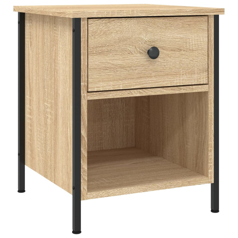 Nachtkastje 40x42x50 cm bewerkt hout sonoma eikenkleurig MeubelReus