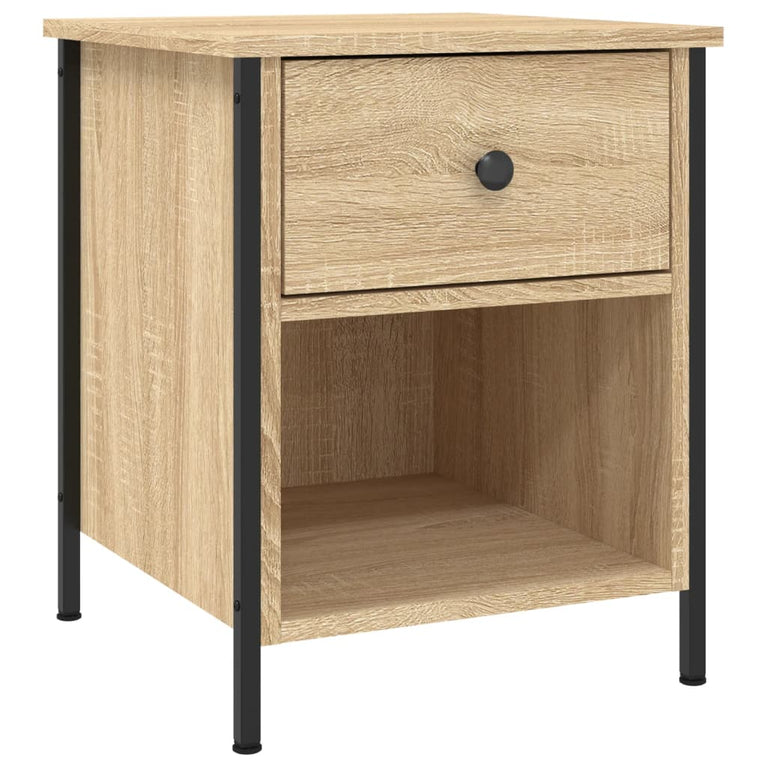 Nachtkastjes 2 st 40x42x50 cm bewerkt hout sonoma eikenkleurig MeubelReus