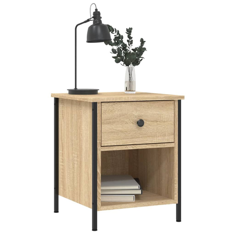 Nachtkastjes 2 st 40x42x50 cm bewerkt hout sonoma eikenkleurig MeubelReus