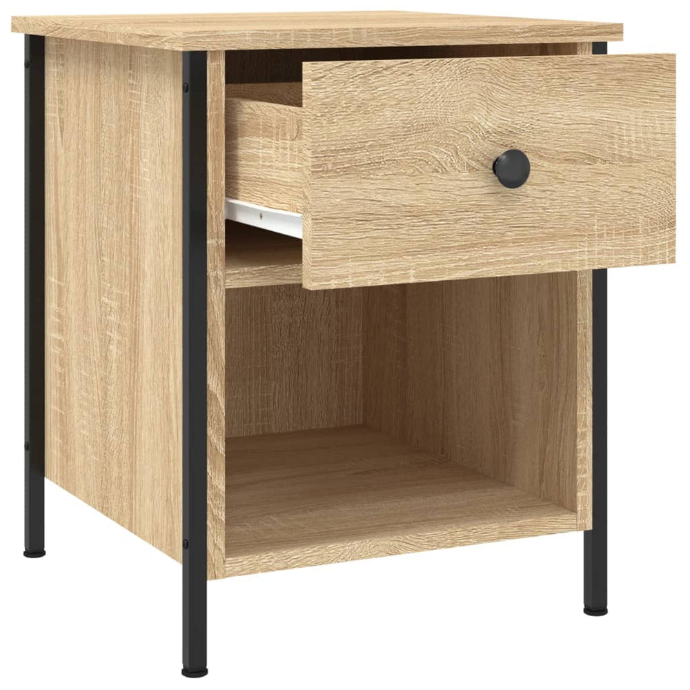 Nachtkastjes 2 st 40x42x50 cm bewerkt hout sonoma eikenkleurig MeubelReus