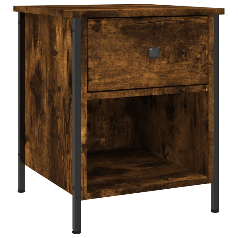 Nachtkastjes 2 st 40x42x50 cm bewerkt hout gerookt eikenkleurig MeubelReus