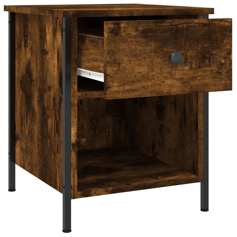 Nachtkastjes 2 st 40x42x50 cm bewerkt hout gerookt eikenkleurig MeubelReus
