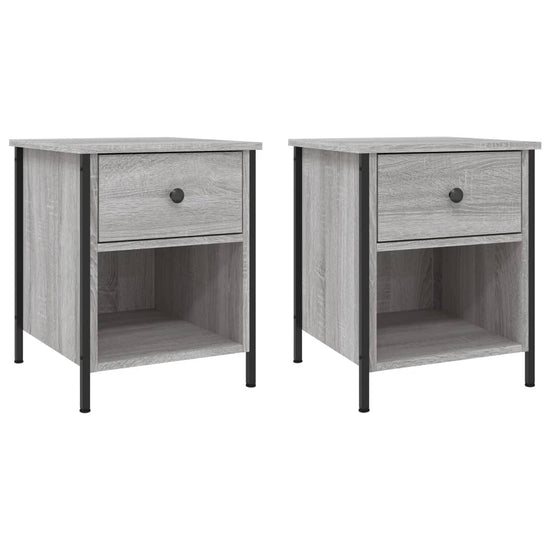 Nachtkastjes 2 st 40x42x50 cm bewerkt hout grijs sonoma eiken MeubelReus