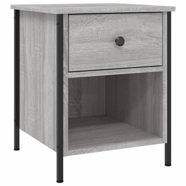 Nachtkastjes 2 st 40x42x50 cm bewerkt hout grijs sonoma eiken MeubelReus