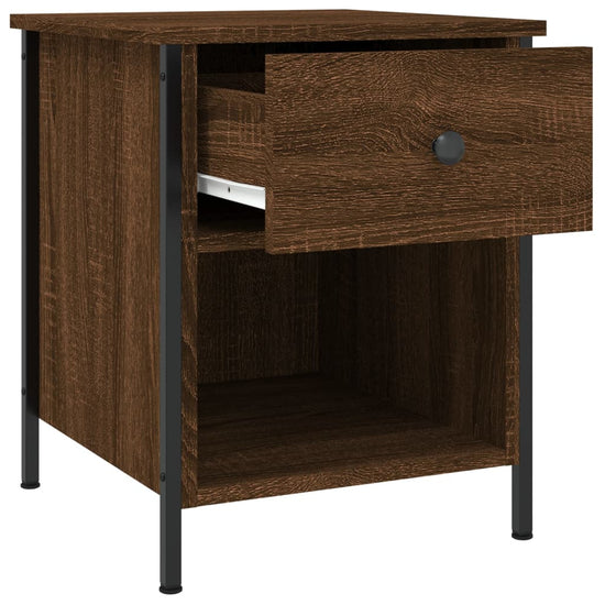 Nachtkastjes 2 st 40x42x50 cm bewerkt hout bruin eikenkleur MeubelReus