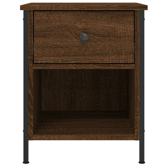 Nachtkastjes 2 st 40x42x50 cm bewerkt hout bruin eikenkleur MeubelReus