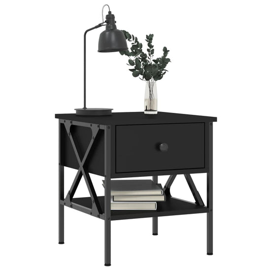 Nachtkastjes 2 st 40x42x45 cm bewerkt hout zwart MeubelReus