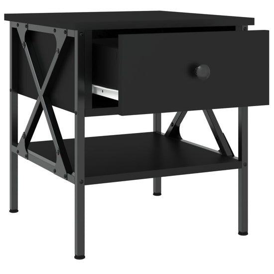 Nachtkastjes 2 st 40x42x45 cm bewerkt hout zwart MeubelReus