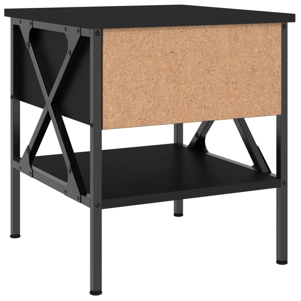 Nachtkastjes 2 st 40x42x45 cm bewerkt hout zwart MeubelReus
