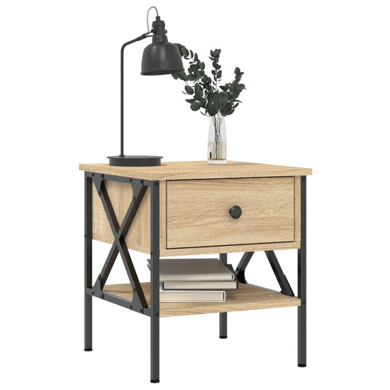 Nachtkastjes 2 st 40x42x45 cm bewerkt hout sonoma eikenkleurig MeubelReus