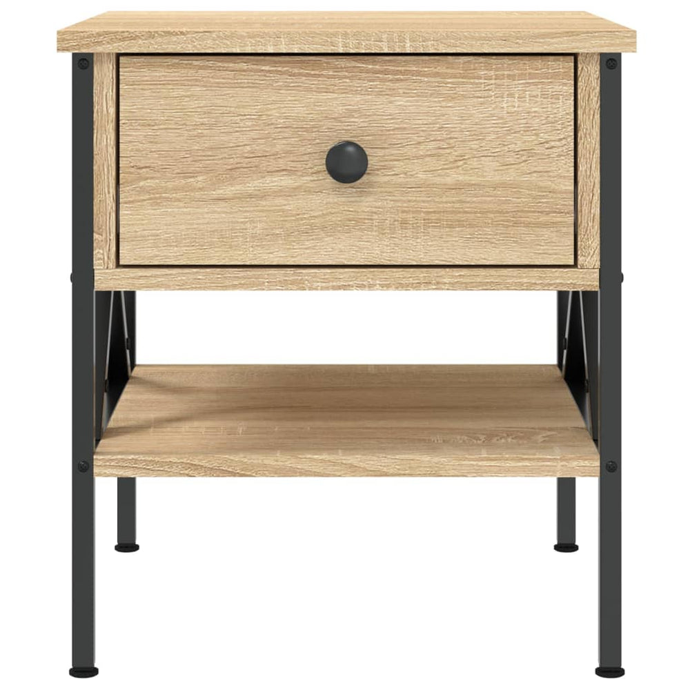 Nachtkastjes 2 st 40x42x45 cm bewerkt hout sonoma eikenkleurig MeubelReus