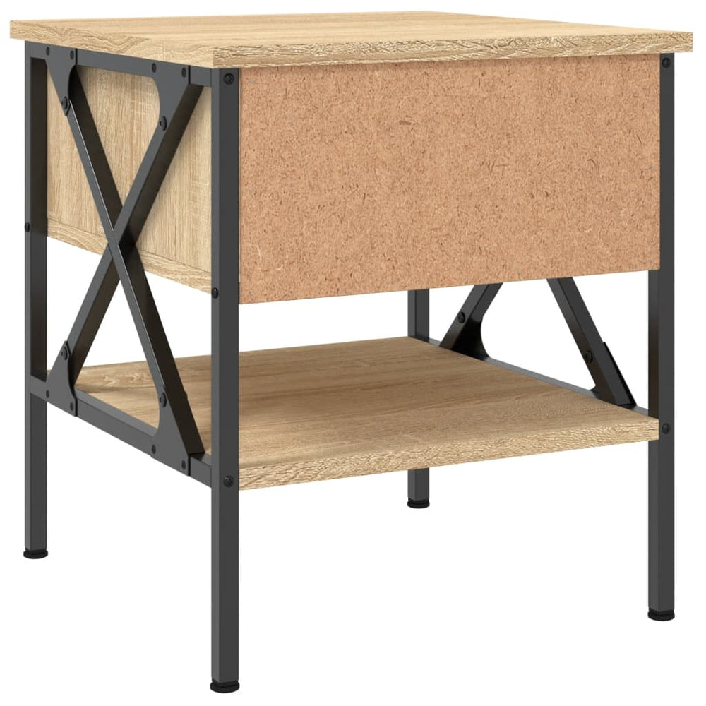Nachtkastjes 2 st 40x42x45 cm bewerkt hout sonoma eikenkleurig MeubelReus