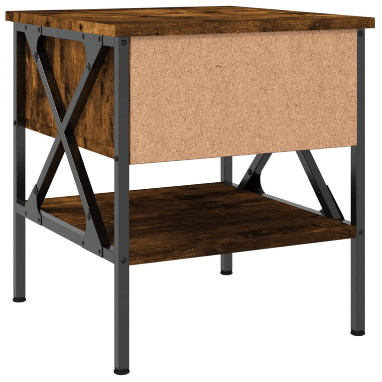 Nachtkastjes 2 st 40x42x45 cm bewerkt hout gerookt eikenkleurig MeubelReus