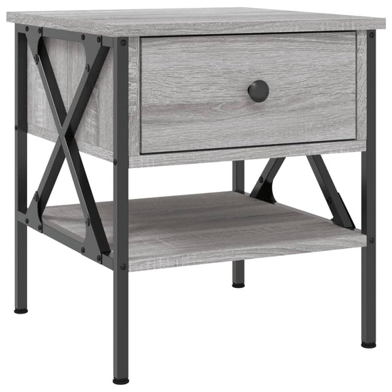 Nachtkastjes 2 st 40x42x45 cm bewerkt hout grijs sonoma eiken MeubelReus