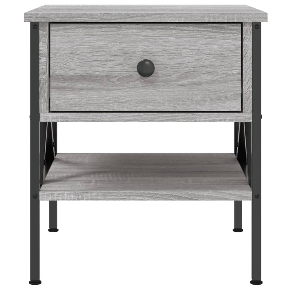 Nachtkastjes 2 st 40x42x45 cm bewerkt hout grijs sonoma eiken MeubelReus