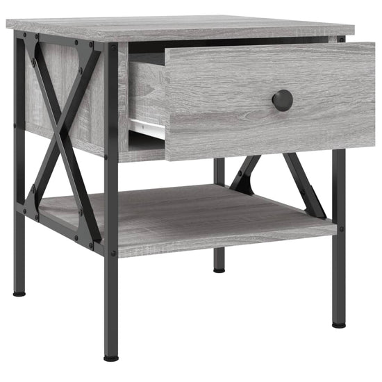 Nachtkastjes 2 st 40x42x45 cm bewerkt hout grijs sonoma eiken MeubelReus